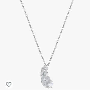 Swarovski Feather Necklace with Feather earing.